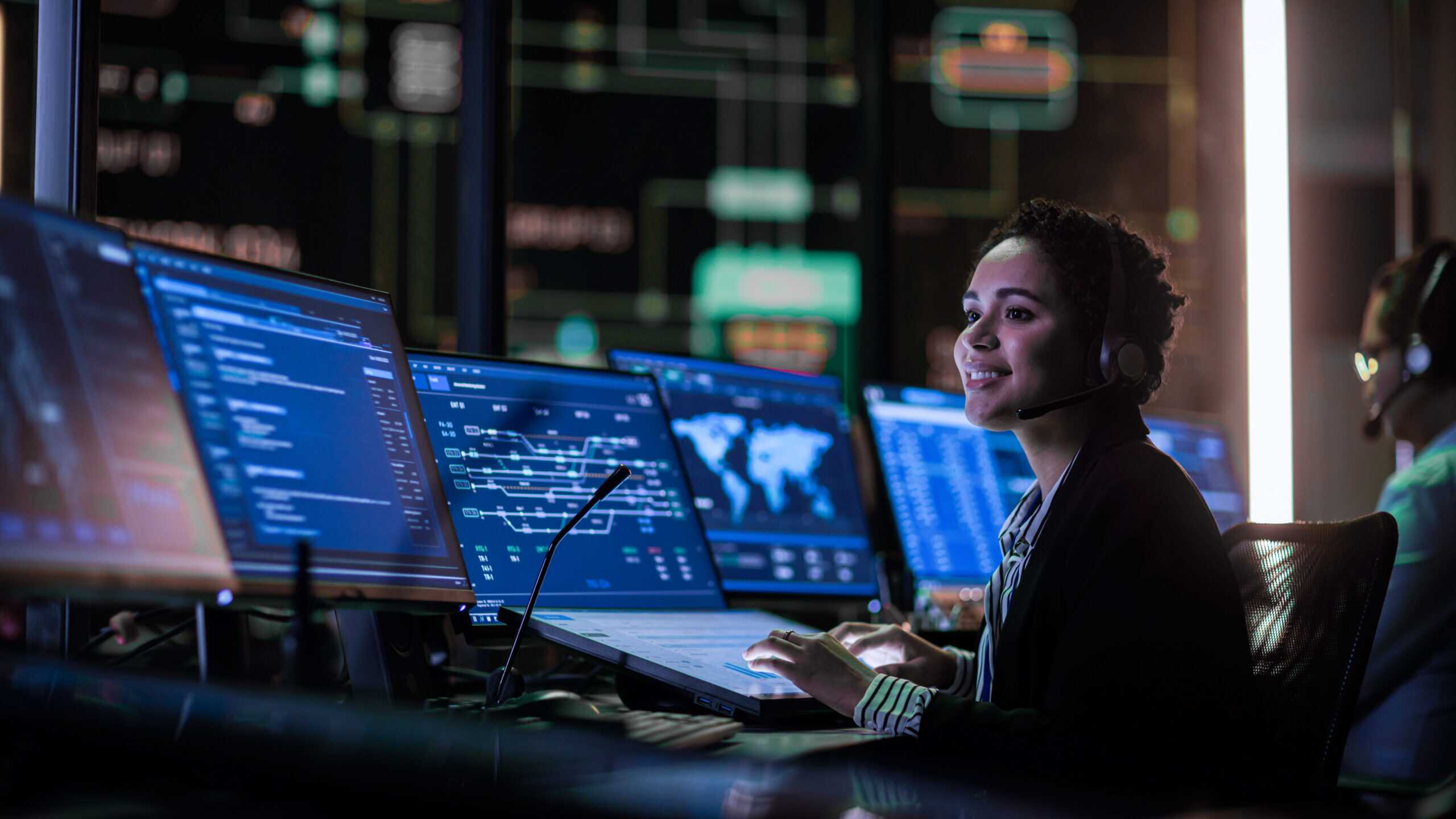Multiethnic Female It Technical Support Specialist Talking With