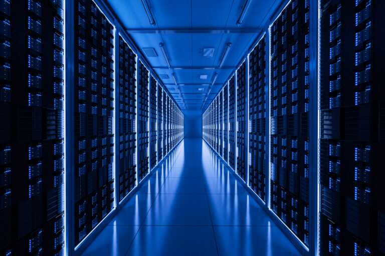 Server Room With Server Tower