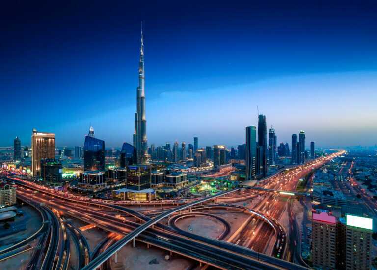 Amazing Night Dubai Downtown Skyline, Dubai, United Arab Emirates